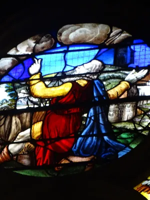 Vitrail Baie 14 : Scène de l'ancien testament dans l'Église Saint-Patrice à Rouen