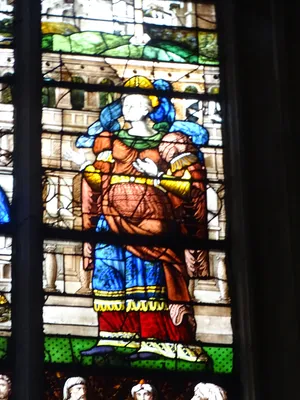Vitrail Baie 12 : Procès de paradis dans l'Église Saint-Patrice à Rouen