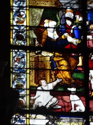 Vitrail Baie 1 : La Passion dans l'Église Saint-Patrice de Rouen