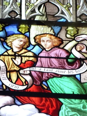 Vitrail Baie 6 : Le Sacré-Cœur, Agonie du Christ dans l'Église de La Bouille