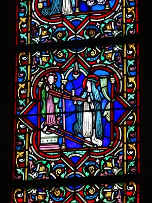 Vitrail Baie D dans l'Église Notre-Dame à Neufchâtel-en-Bray