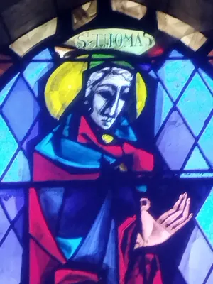 Vitrail Baie 17 : St-Thomas dans l'Église Notre-Dame de Blangy-sur-Bresle