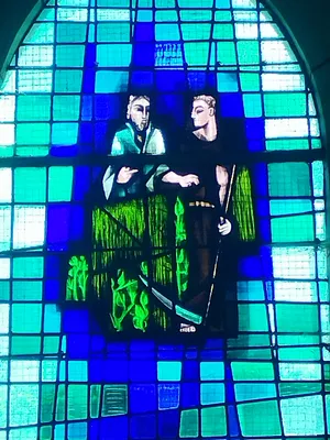 Vitrail Baie 12 : L'ivraie dans l'Église Notre-Dame à Campneuseville