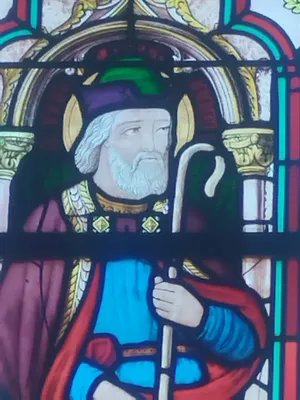 Vitrail Baie 7 : Saint-Joachim dans l'Église Saint-Jean-Baptiste d'Harcanville