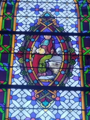 Vitrail Baie 3 : Vision St-Martin dans l'Église Saint-Pierre à Déville-lès-Rouen