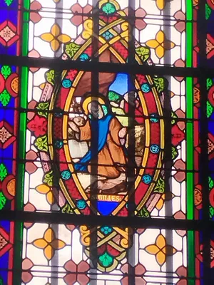Vitrail Baie 4 : St-Gilles dans l'Église Saint-Pierre à Déville-lès-Rouen