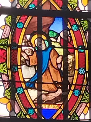 Vitrail Baie 4 : St-Gilles dans l'Église Saint-Pierre à Déville-lès-Rouen
