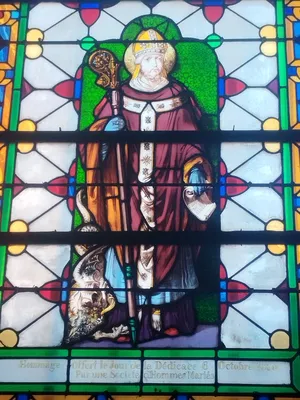 Vitrail Baie 7 : Dédicace de l'Église dans l'Église Saint-Pierre à Déville-lès-Rouen