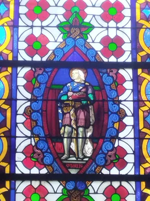 Vitrail Baie 18 : St-Louis dans l'Église Saint-Pierre à Déville-lès-Rouen