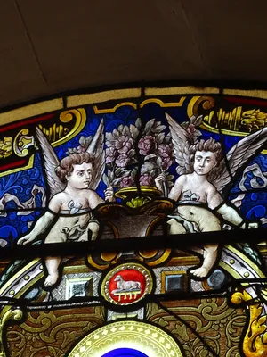Vitrail Baie 6 : Vierge Consolatrice dans l'Église Notre-Dame de la Consolation à Gonfreville-l'Orcher