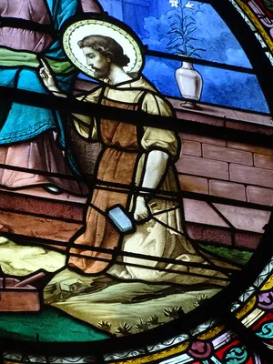 Vitrail Baie 16 : Sainte-Famille dans l'Église Notre-Dame de la Consolation à Gonfreville-l'Orcher