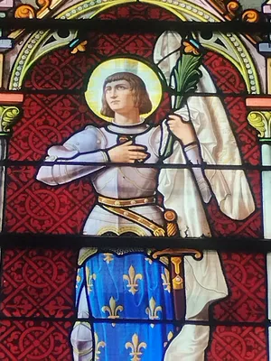Vitrail Baie 16 : Jeanne d'Arc dans l'Église Saint-Erkonwald à Gonfreville-l'Orcher