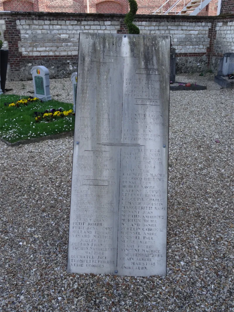 Plaque aux morts 39-45 de Saint-Aubin-lès-Elbeuf