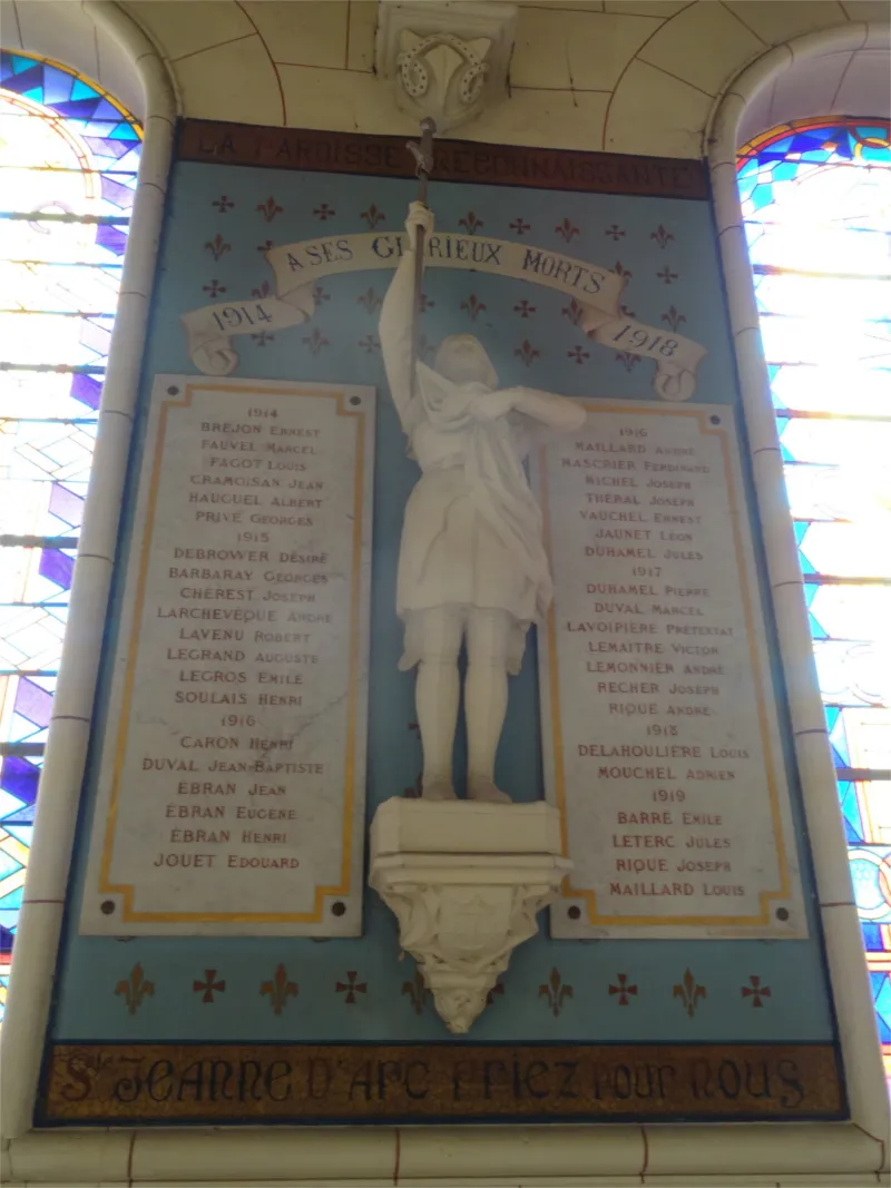Plaques aux morts de l'église d'Yport
