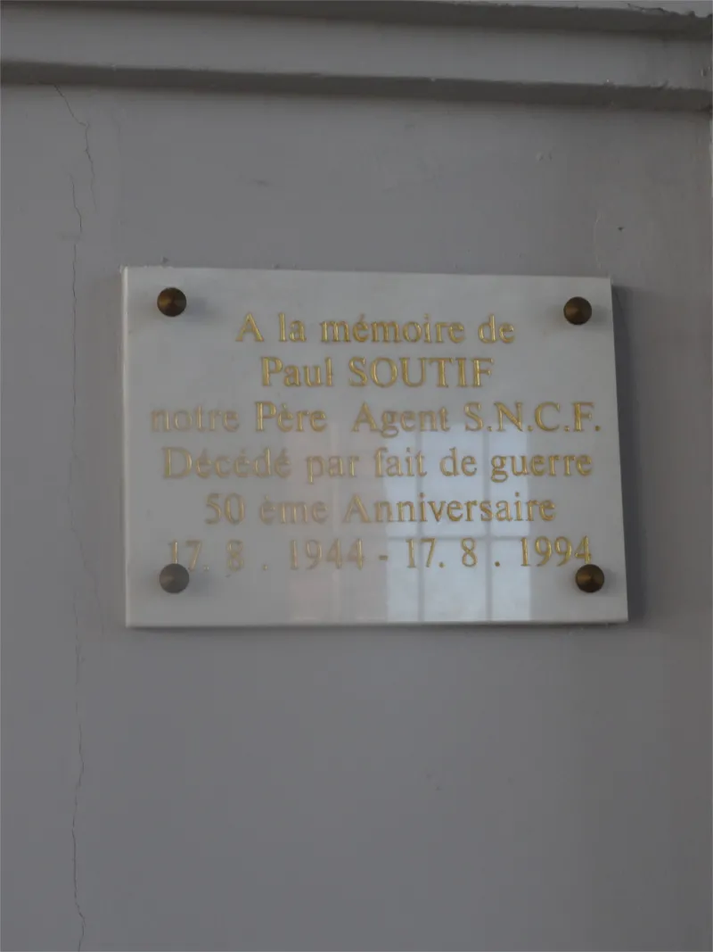 Plaque agent de la SNCF de Serqueux