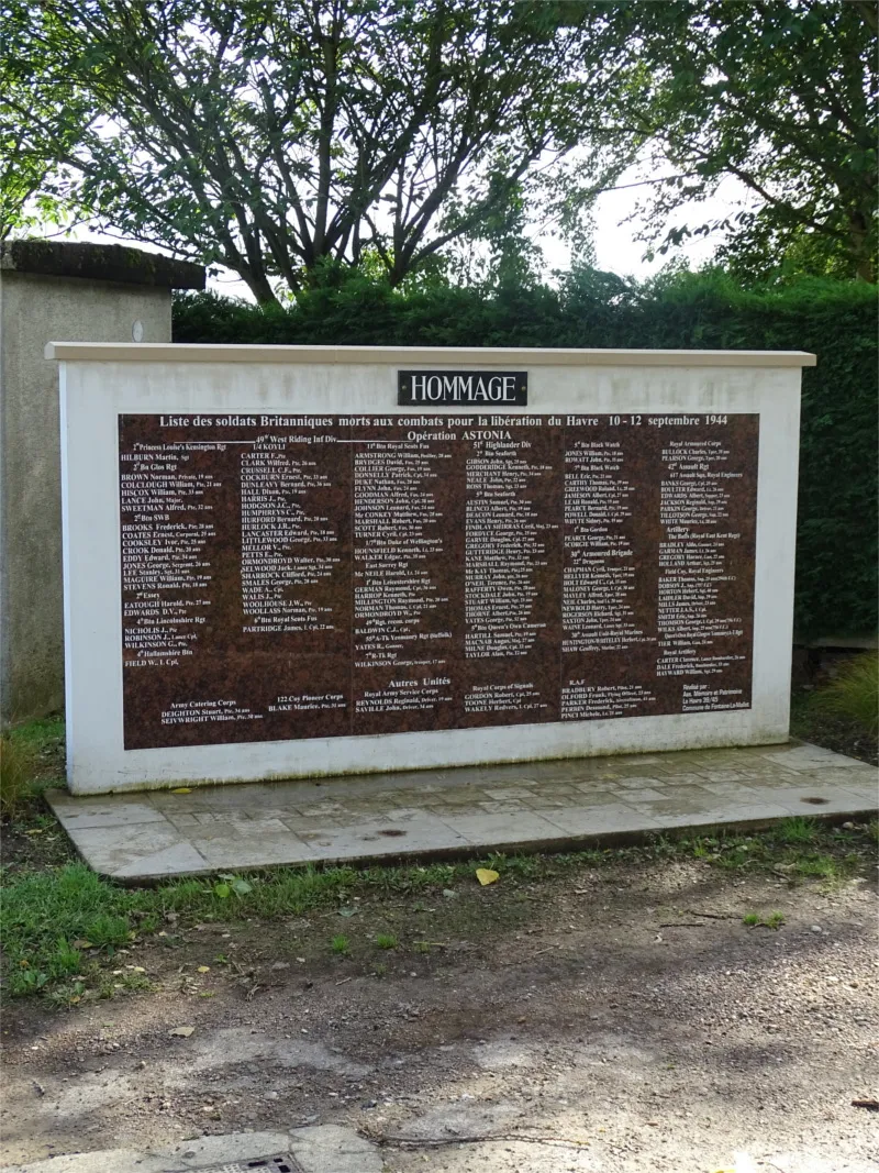 Monument Hommage aux Morts de la Libération du Havre à Fontaine-la-Mallet