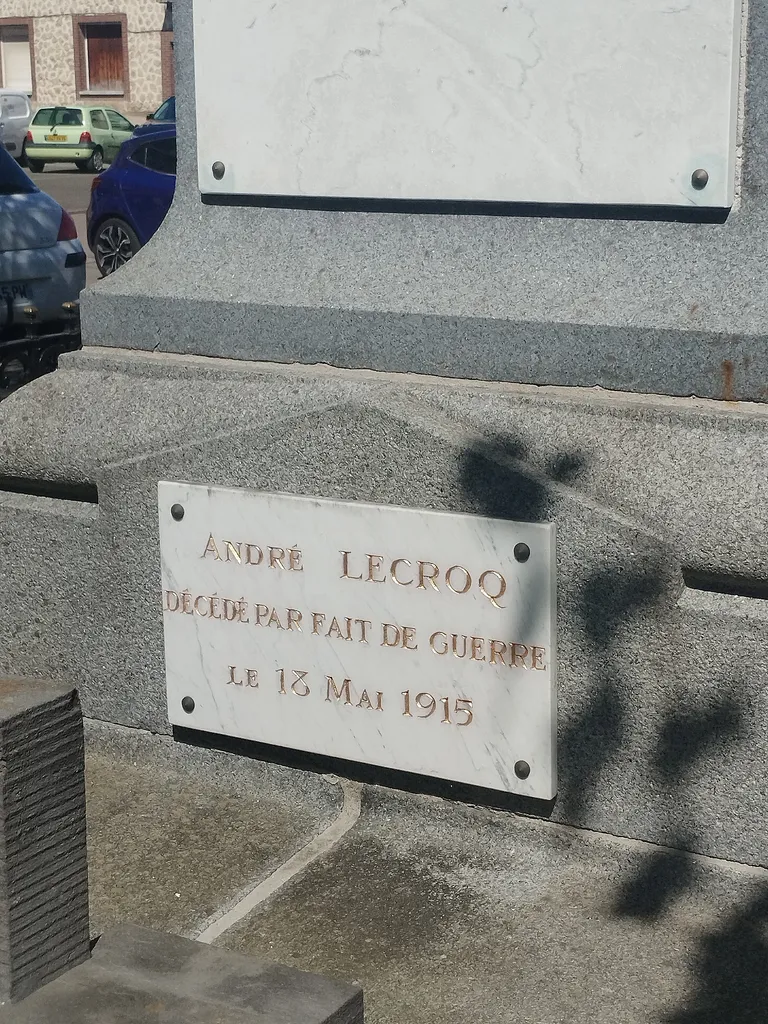 Plaque André Lecrocq à Blangy-sur-Bresle