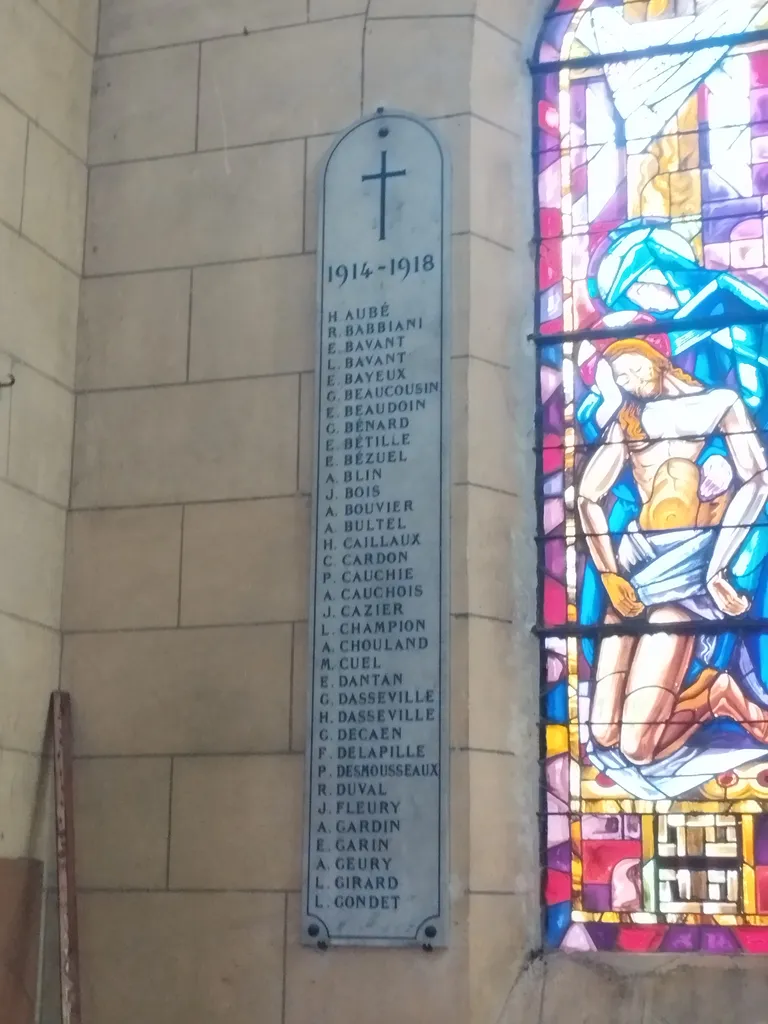 Plaques aux Morts de l'Église Saint-Remi d'Amfreville-la-Mi-Voie