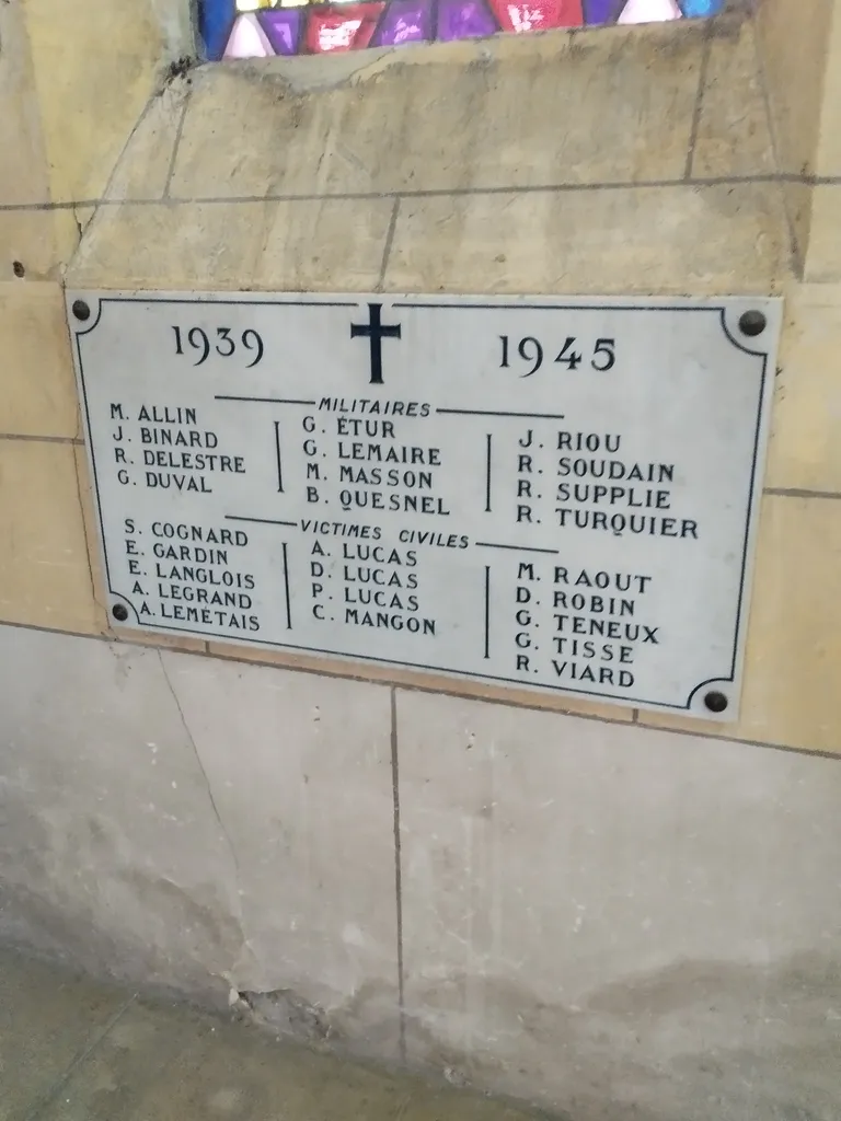 Plaques aux Morts de l'Église Saint-Remi d'Amfreville-la-Mi-Voie