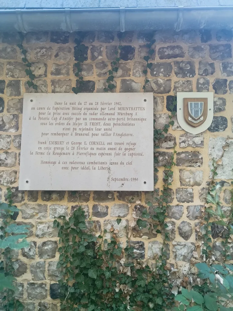 Plaque Frank Enbury et George E. Cornell au Tilleul