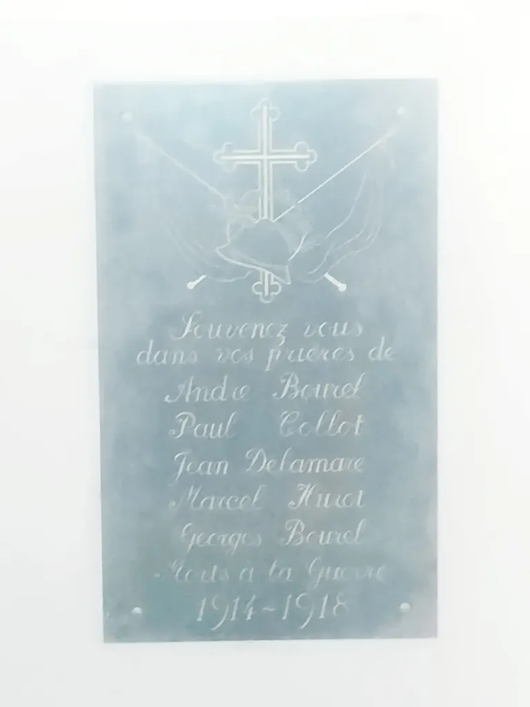 Plaque aux Morts de l'Église Saint-André de Beautot
