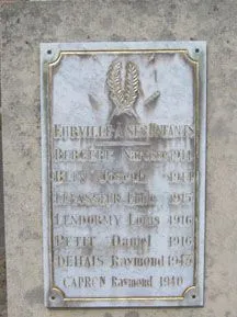 Plaque commémorative d'Eurville à Val-de-Saâne
