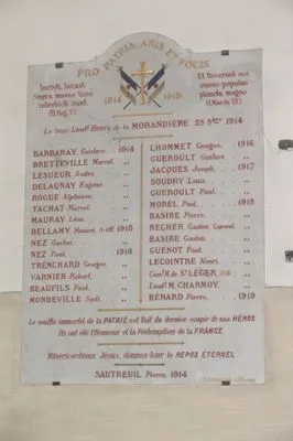 Plaque commémorative église de Valmont