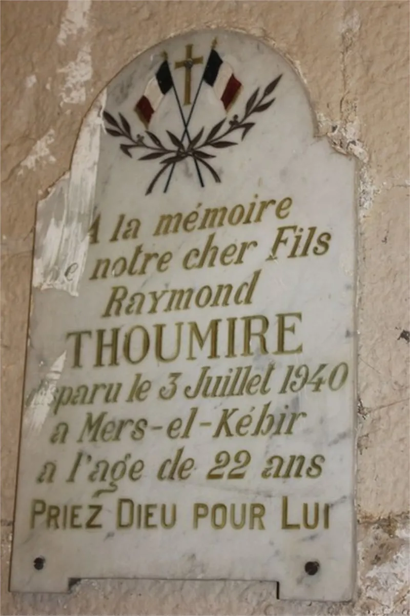 Plaque Raymond Thoumire à Sotteville-sur-Mer