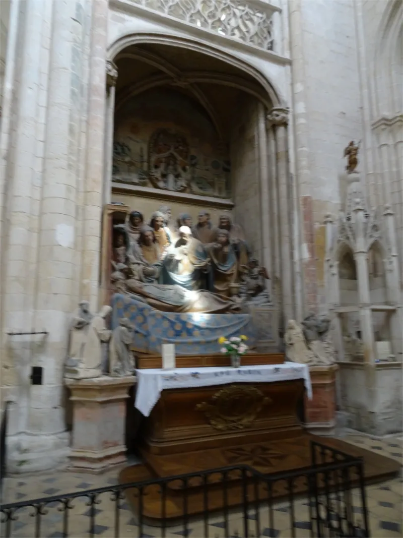 Groupe sculpté : Dormition de la Vierge