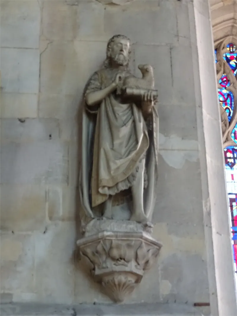 Statue Saint-Jean-Baptiste de la Collégiale de Blainville-Crevon