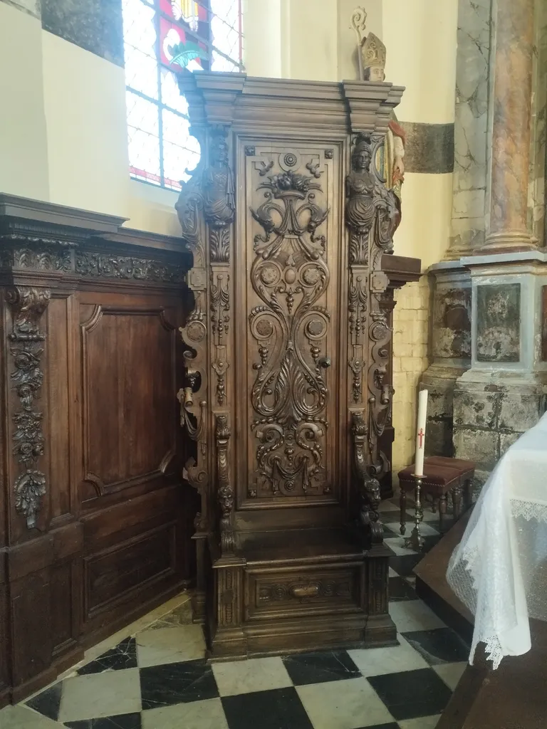 Stalle dans l'Église Saint-Germain à Saint-Germain-sur-Eaulne