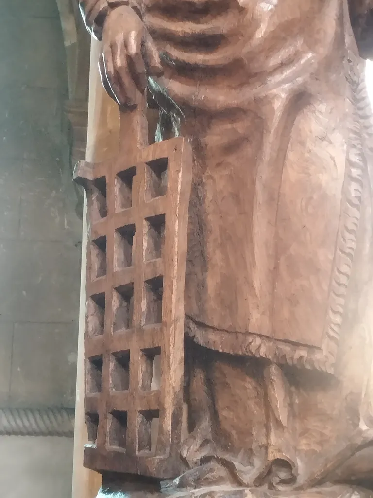 Statue de Saint-Laurent dans l'Église Saint-Denis de Sanvic au Havre