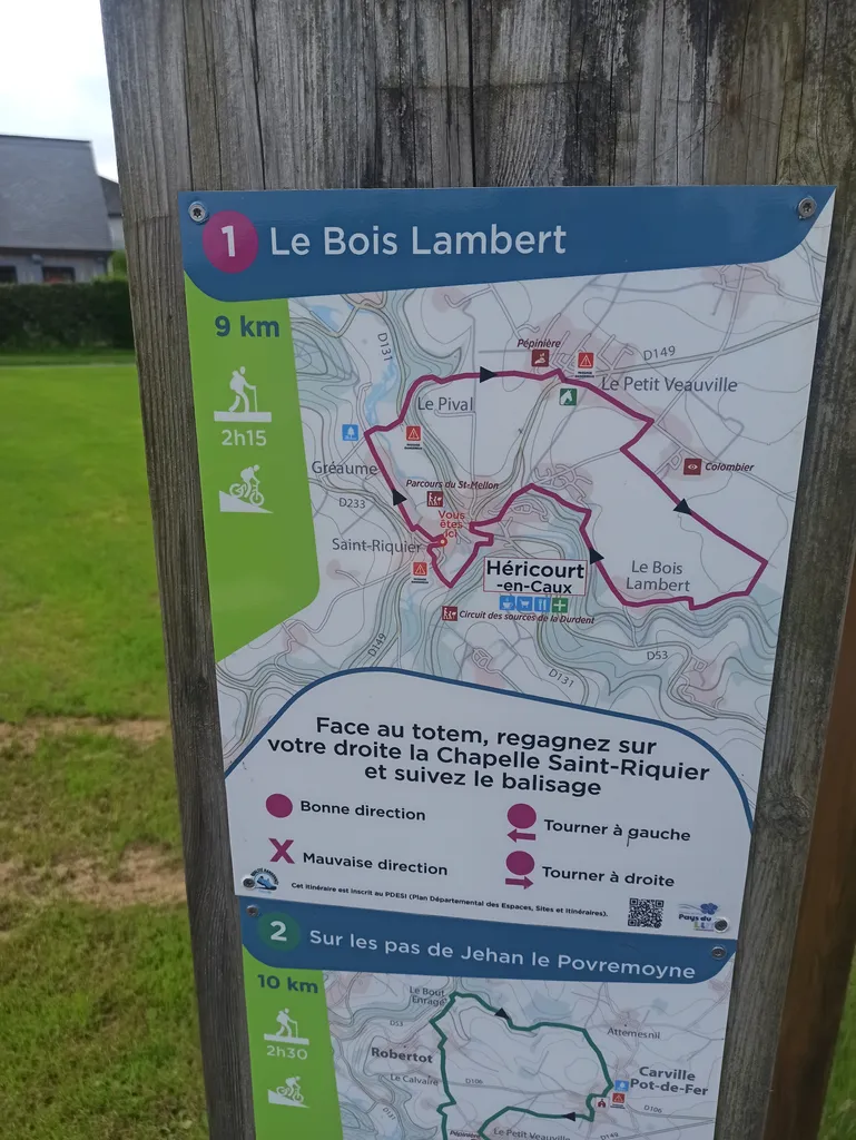 Randonnées en Seine-Maritime : N° 1 Le Bois Lambert à Héricourt-en-Caux