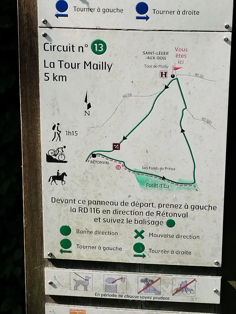 Randonnées en Seine-Maritime : N° 13 : La tour Mailly à Saint-Léger-aux-Bois