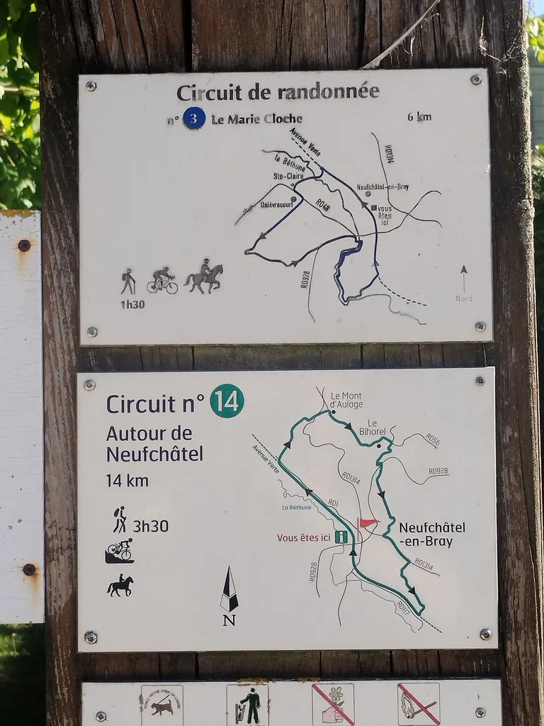 Randonnées en Seine-Maritime : N° 14 Autour de Neufchâtel à Neufchâtel-en-Bray