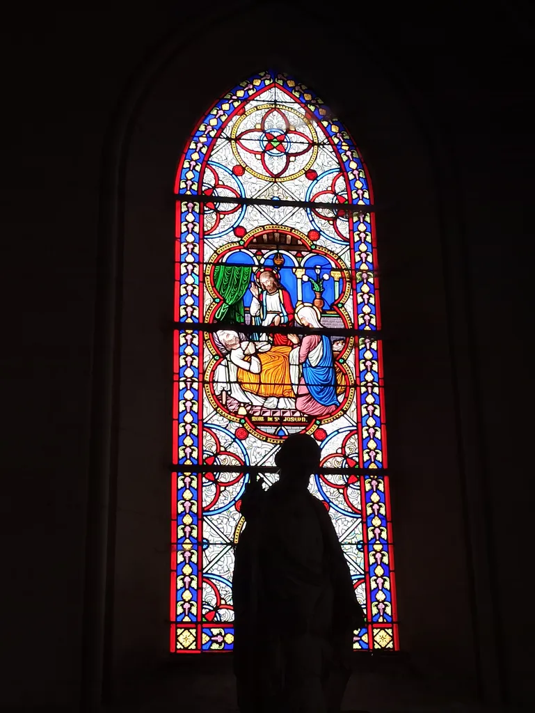 Vitrail Baie 19 : Mort de St Joseph dans l'Église Saint-Éloi de Forges-les-Eaux