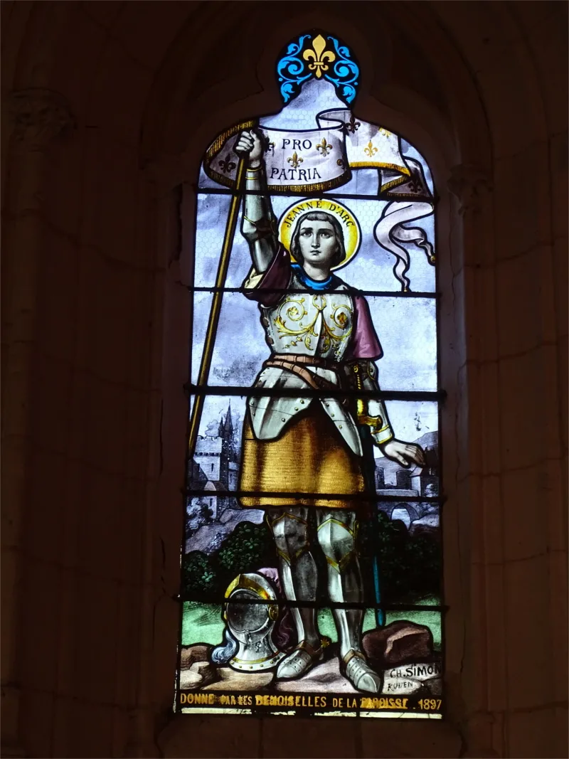 Vitrail Baie D dans l'église Notre-Dame d'Angerville-l'Orcher