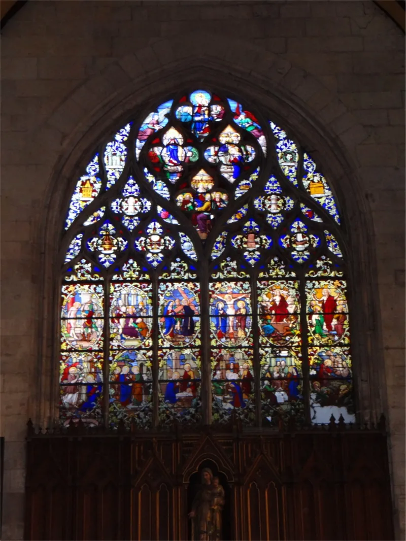 Vitrail Baie D : Scènes de la vie de Jésus dans l'Église Saint-Vivien de Rouen