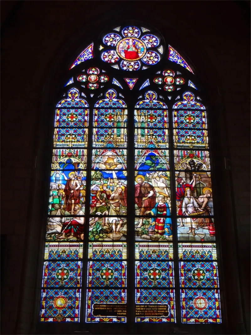 Vitrail Baie E : Scènes de la vie de saint Jean-Baptiste dans l'Église Saint-Vivien de Rouen