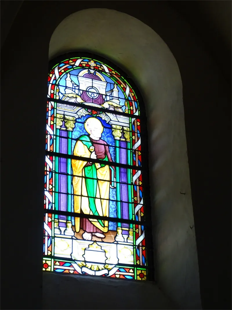 Vitrail Baie D dans l'Église Saint-Martin de Brémontier-Merval