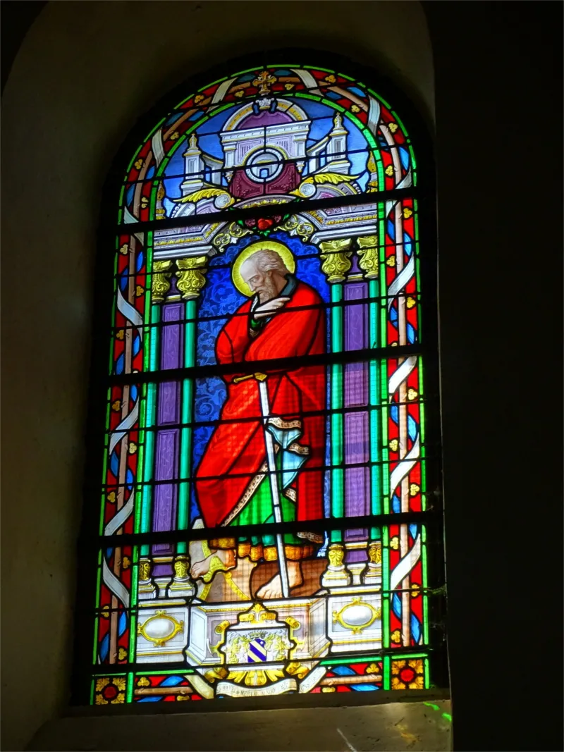 Vitrail Baie E dans l'Église Saint-Martin de Brémontier-Merval