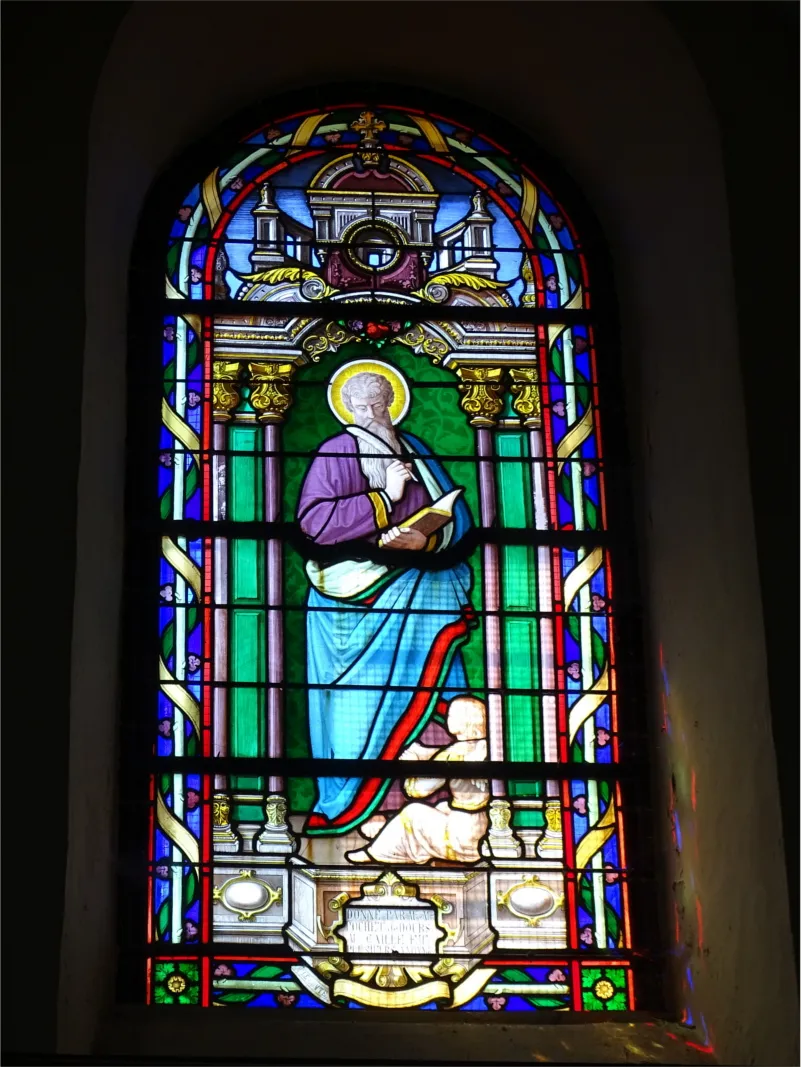 Vitrail Baie F dans l'Église Saint-Martin de Brémontier-Merval