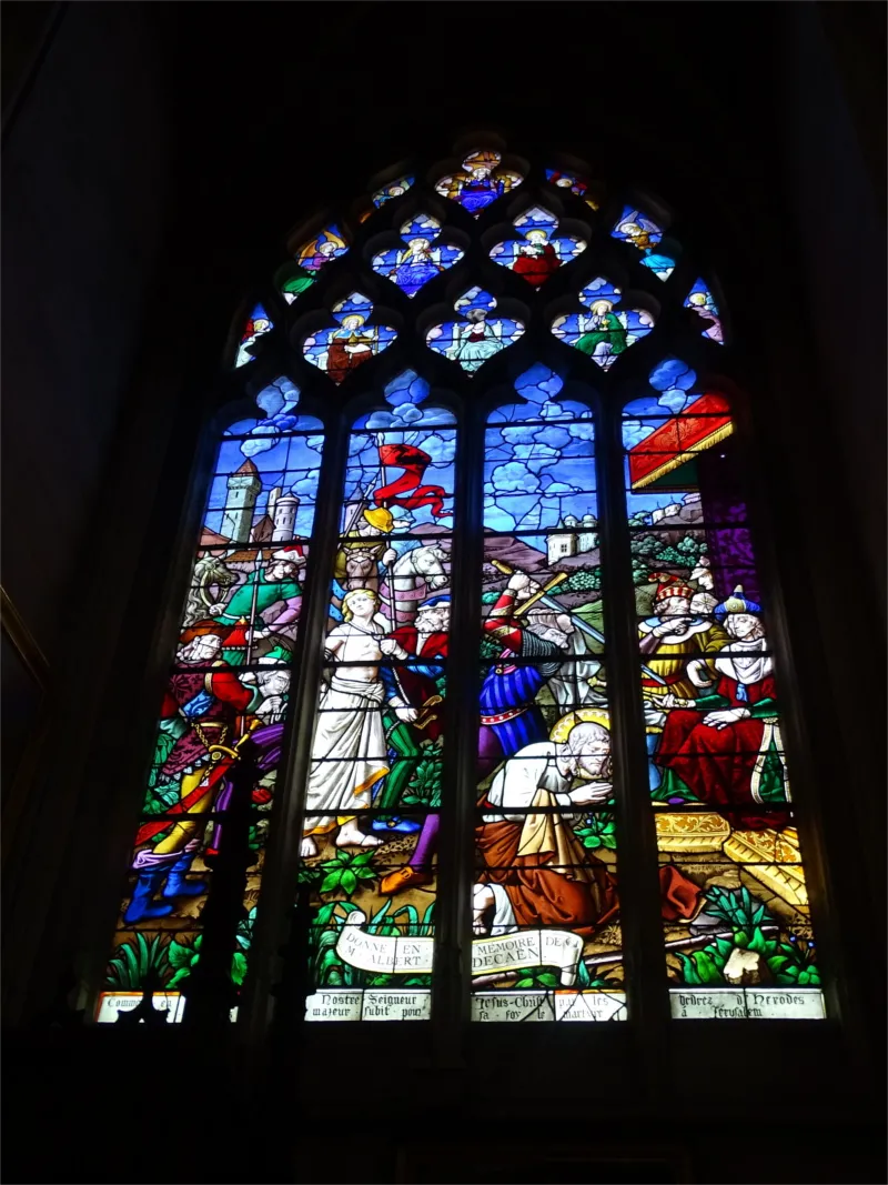 Vitrail Baie D dans l'Abbatiale Saint-Sauveur de Montivilliers