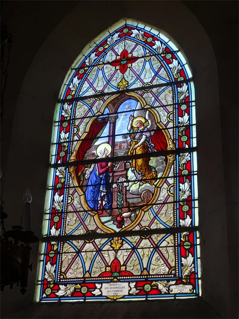 Vitrail Baie M dans l'Église Saint-Aubin de Lanquetot