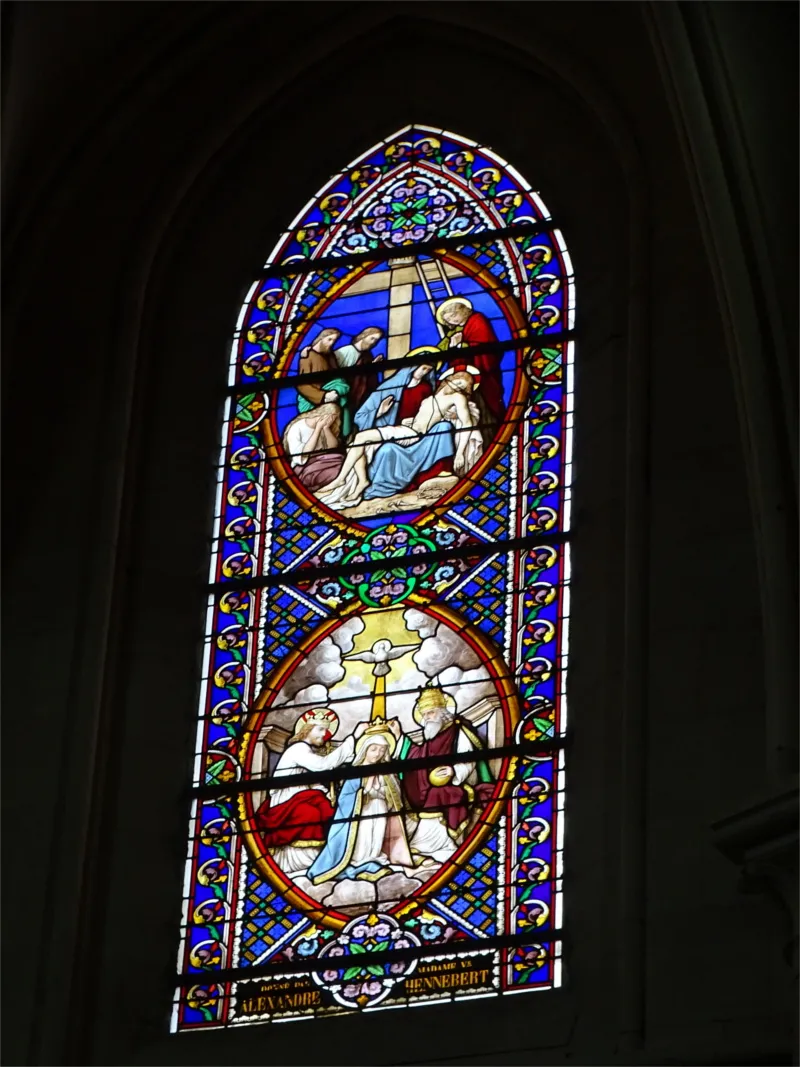 Vitrail Baie 2 dans l'Église de l'Immaculee-Conception d'Elbeuf-sur-Seine