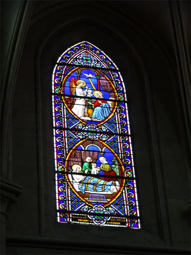 Vitrail Baie 1 dans l'Église de l'Immaculee-Conception d'Elbeuf-sur-Seine