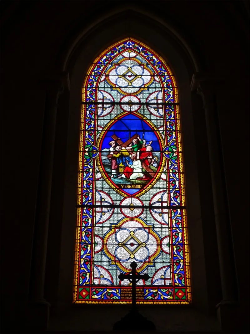 Vitrail Baie 27 dans l'Église de l'Immaculee-Conception d'Elbeuf-sur-Seine