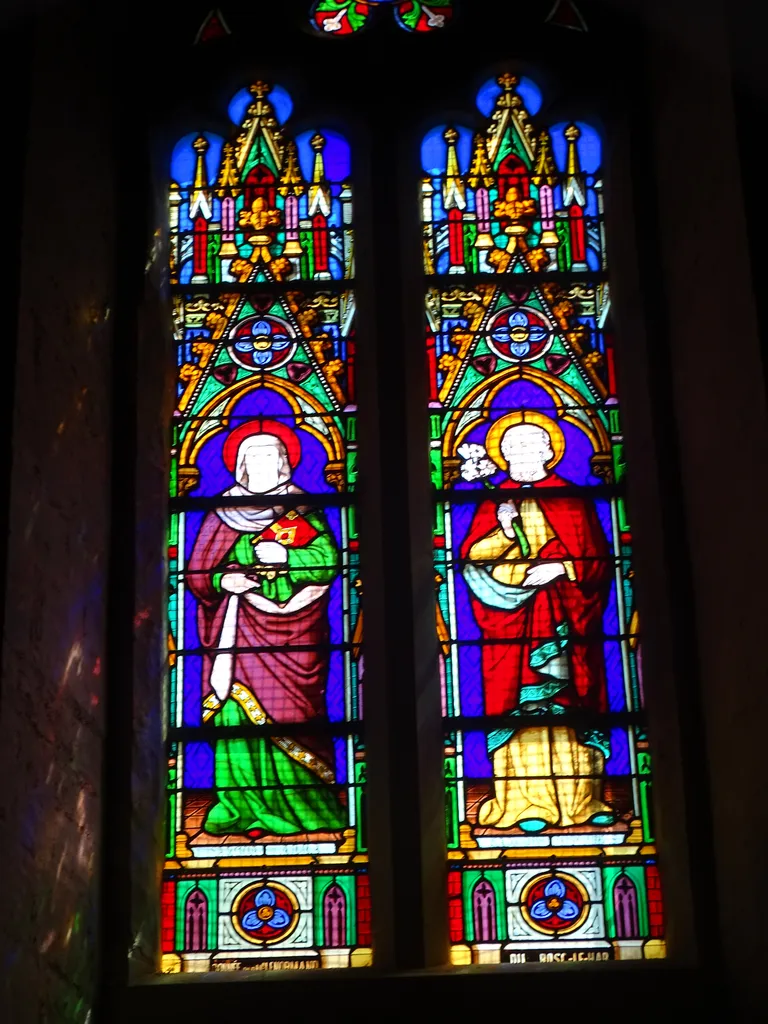 Vitrail Baie 10 : Sainte-Anne Saint-Joseph dans l'Église Notre-Dame d'Étretat