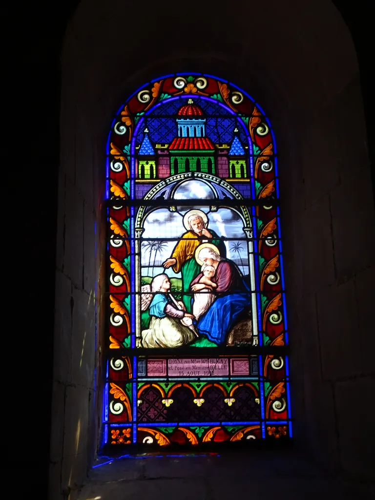Vitrail Baie 16 : Sainte Famille dans l'Église Notre-Dame d'Étretat