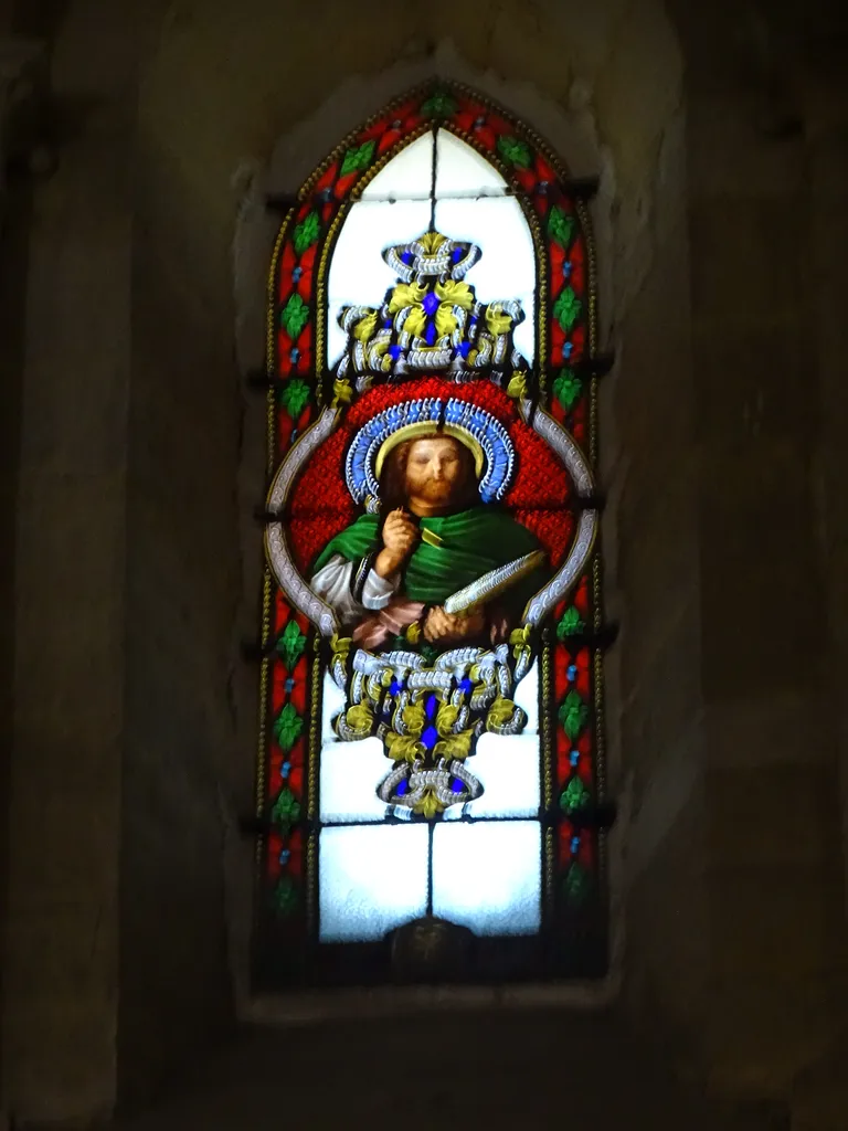 Vitrail Baie 114 : Saint-Luc dans l'Église Notre-Dame d'Étretat